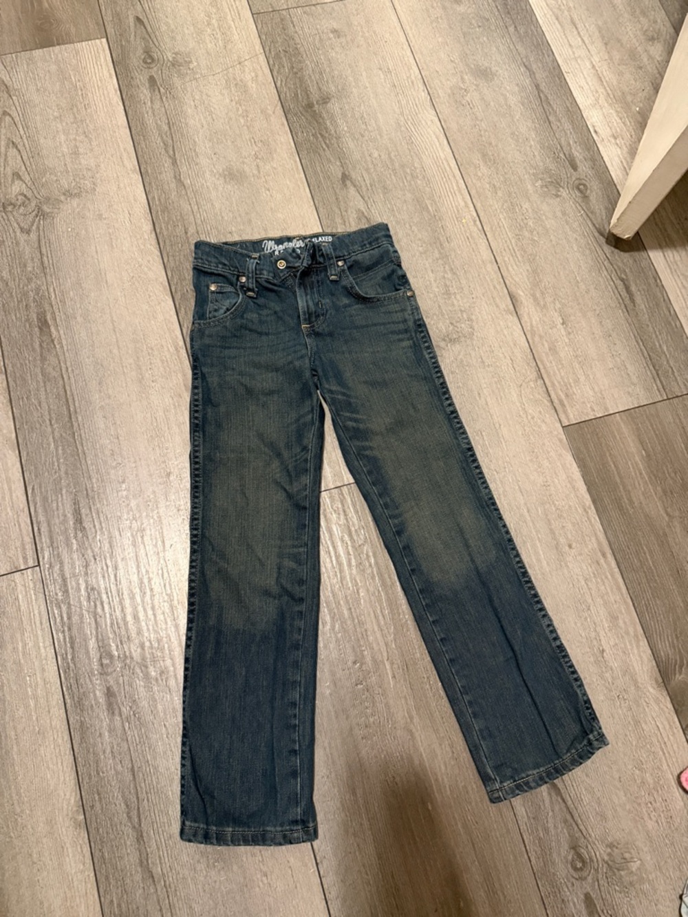 Wrangler Kids Dark Blue Straight-Leg Jeans